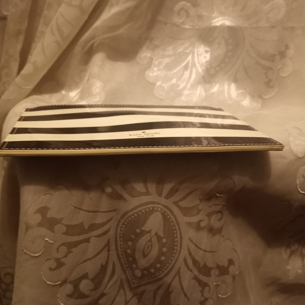 Kate Spade Black and White Striped Clutch - Picture 4 of 10
